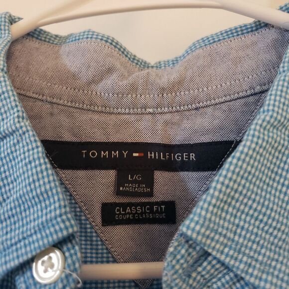 Tommy Hilfiger Classic Plaid Shirt Sz Large - Picture 4 of 4